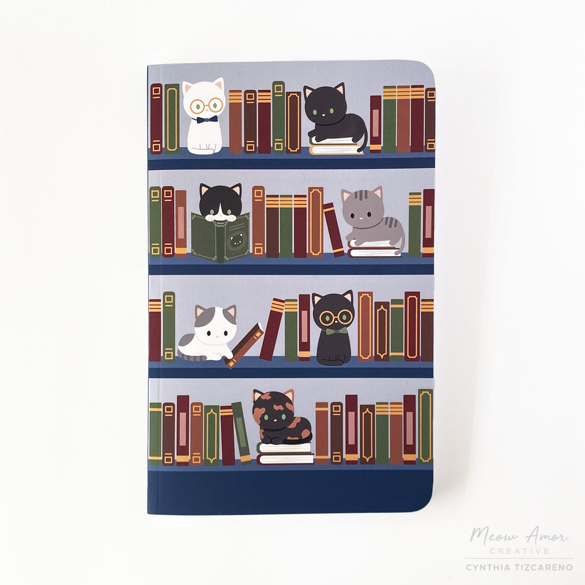 Book cat Lined Notebook Meow Amor Creative