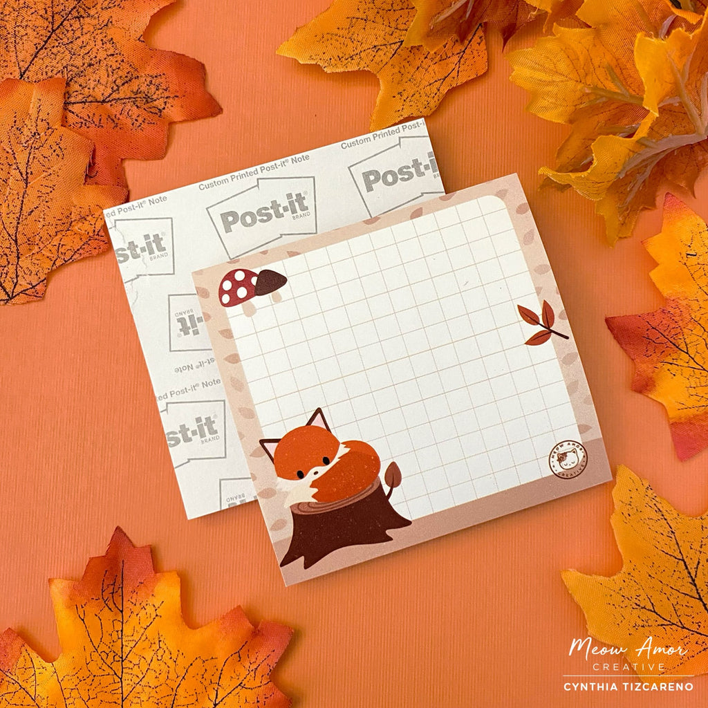 Fox Sticky Notes Stationery – Meow Amor Creative