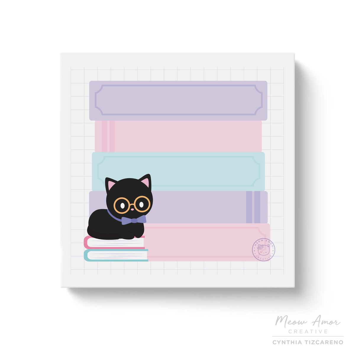 Book Cat Sticky Notes – Meow Amor Creative