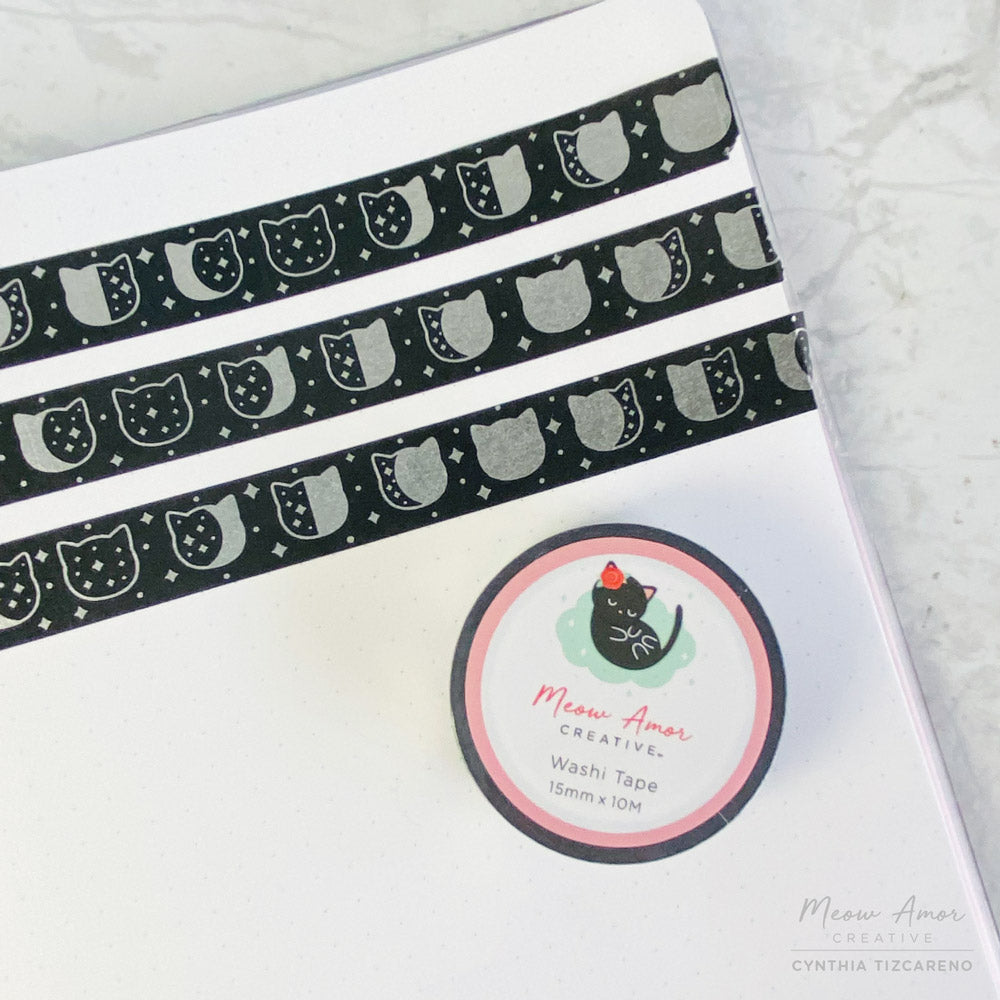 Magic Moon Holographic Silver Foil Washi Tape