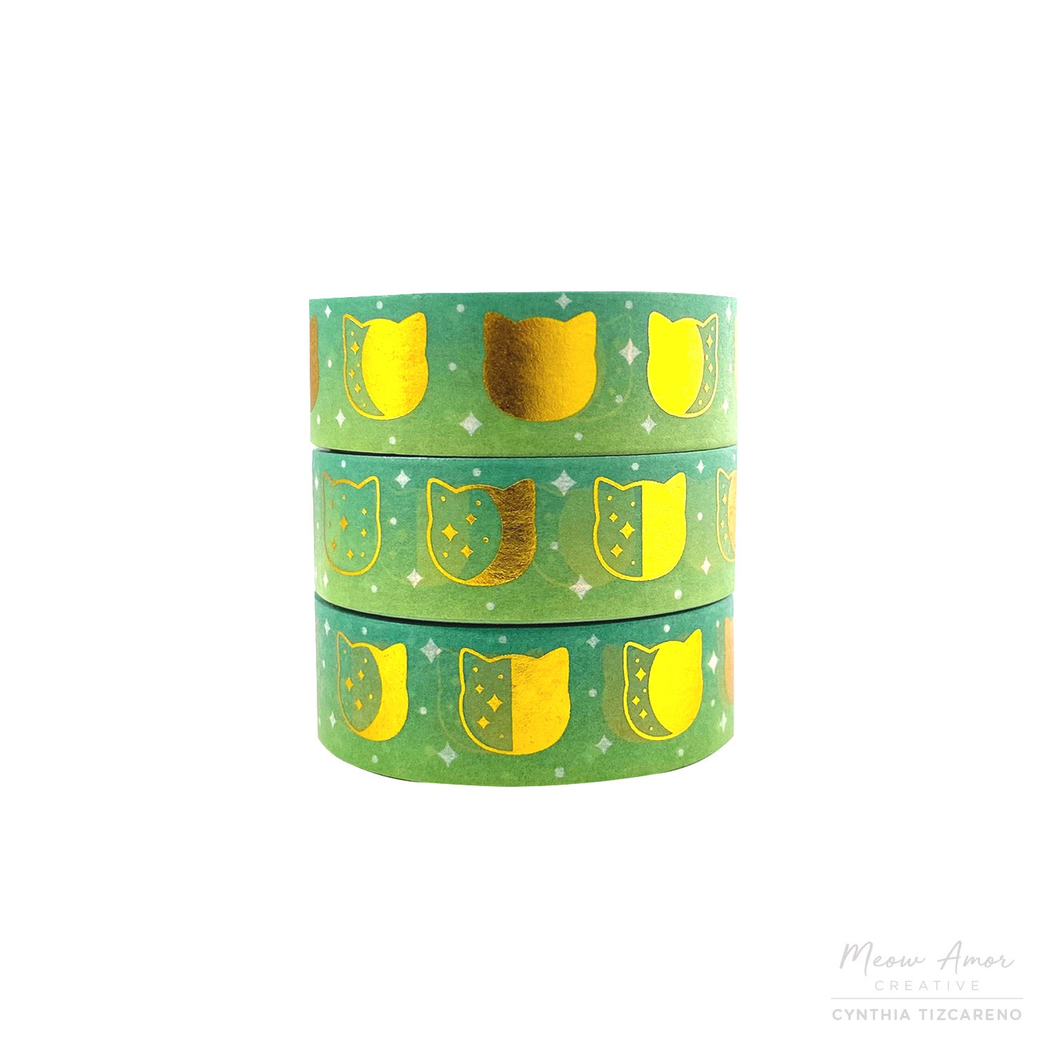 Seconds Sky Blue Cat Moonphase Holographic Foil Washi Tape – Meow Amor  Creative