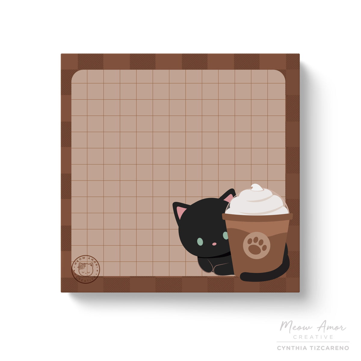 Coffee Black Cat Sticky Notes – Meow Amor Creative
